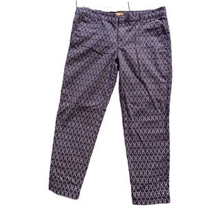 Joe Fresh women’s 12 navy blue pants geometric pattern